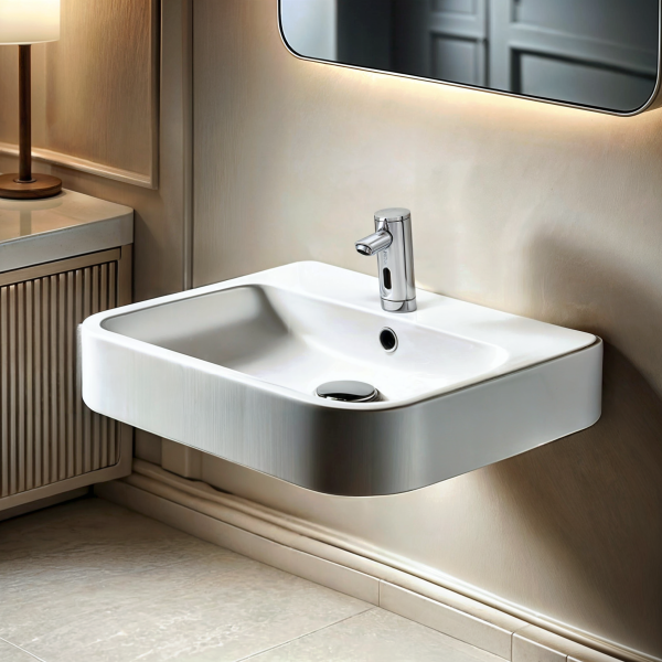 FA444-63DS MAC's NEWEST Touch-Free Faucet with 4” Deck Plate