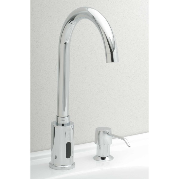 FA444-31S Gooseneck Sensor Faucet with Manual Soap Dispenser