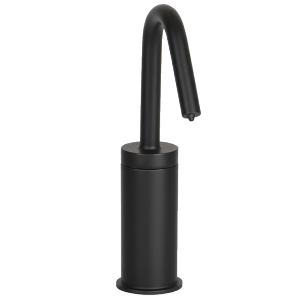 PYOS-1405 Electronic Soap Dispenser for Vessel Sinks in Matte Black With 5" Riser