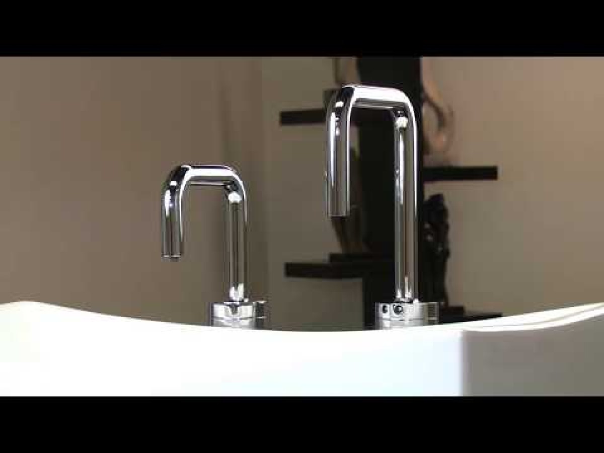 MP1204 Matching Electronic Faucet and Electronic Soap Dispenser in Matte Black With 4" Riser