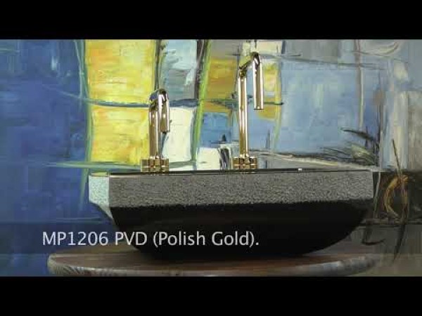 MP1206 Matching Electronic Faucet and Electronic Soap Dispenser in Matte Black With 6" Riser
