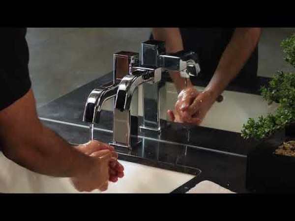 TiO-344 Two-in-One Square Automatic Faucet and Automatic Soap Dispenser with 4